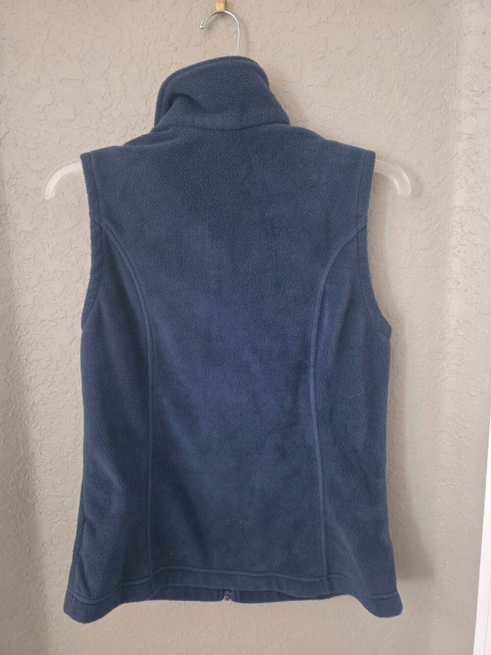 Columbia Ladies Blue Sleeveless Fleece Mock Neck Vest S Lightweight - Picture 3 of 8